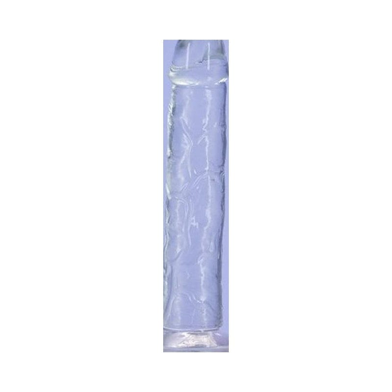 Crystal Dildo Straight 9 Inch Clear Transparent