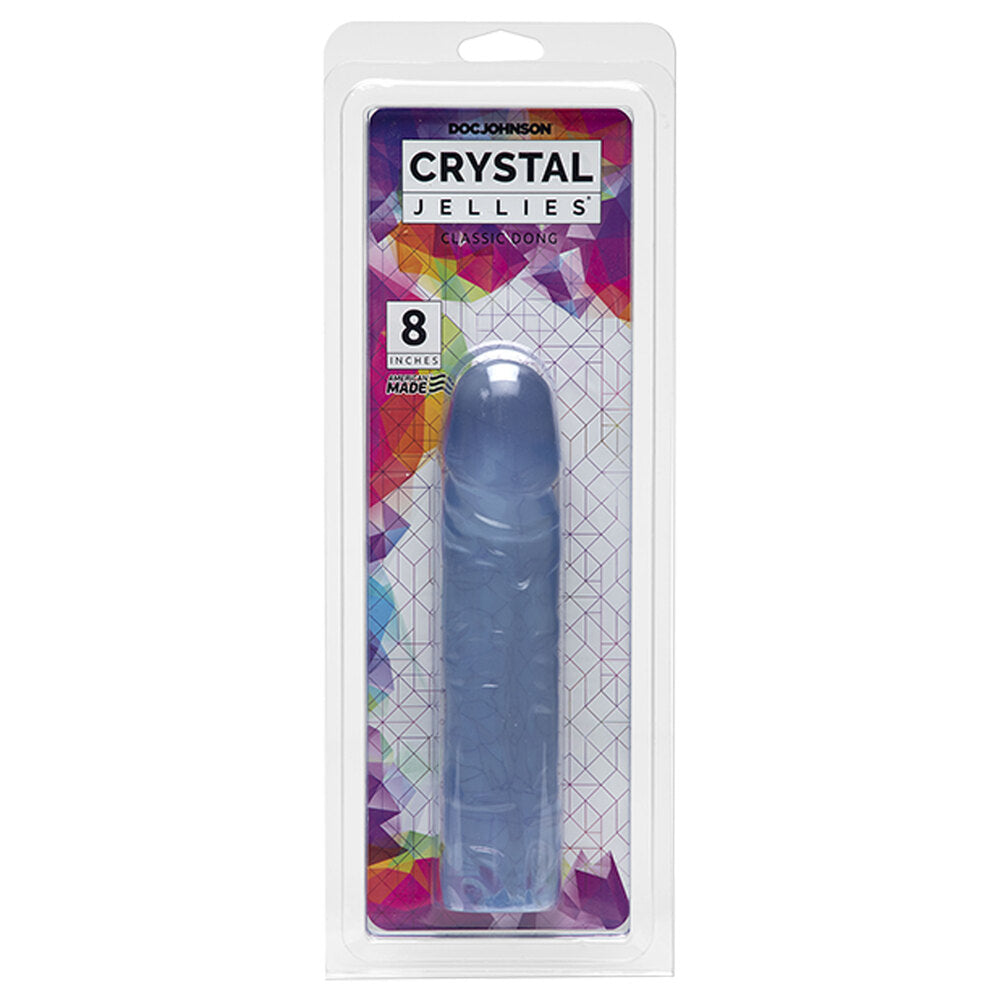 Doc Johnson Crystal Jellies 8 Inch Clear Dong – Soft Flexible Dong 8 Inch Length