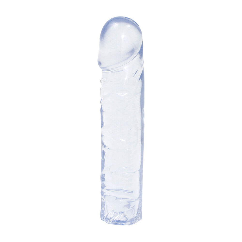 Doc Johnson Crystal Jellies 8 Inch Clear Dong – Soft Flexible Dong 8 Inch Length