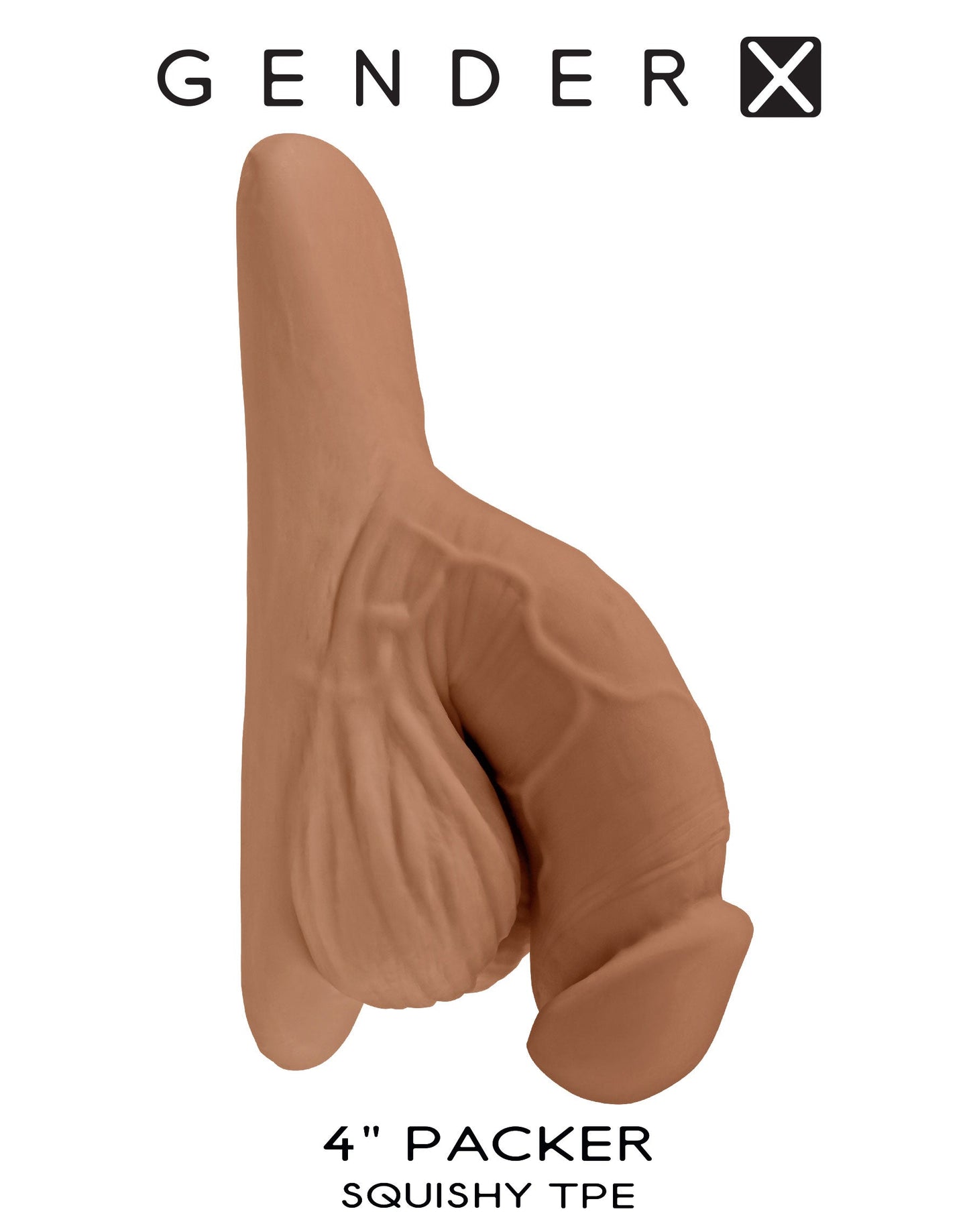 Gender X 4 Inch Silicone Packer Medium (Tan) – Body-Safe Silicone Packer