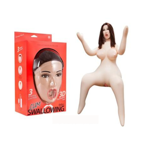 Evangeline.L Full-Size Inflatable Love Doll with 3D Thermoplastic Face and Multi-Speed Vibrator