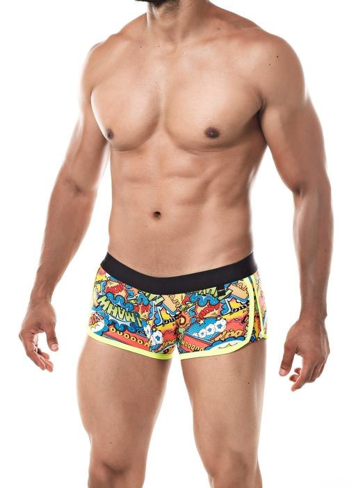 Cut for Men Athletic Trunk Cartoon Small Colorful Printed