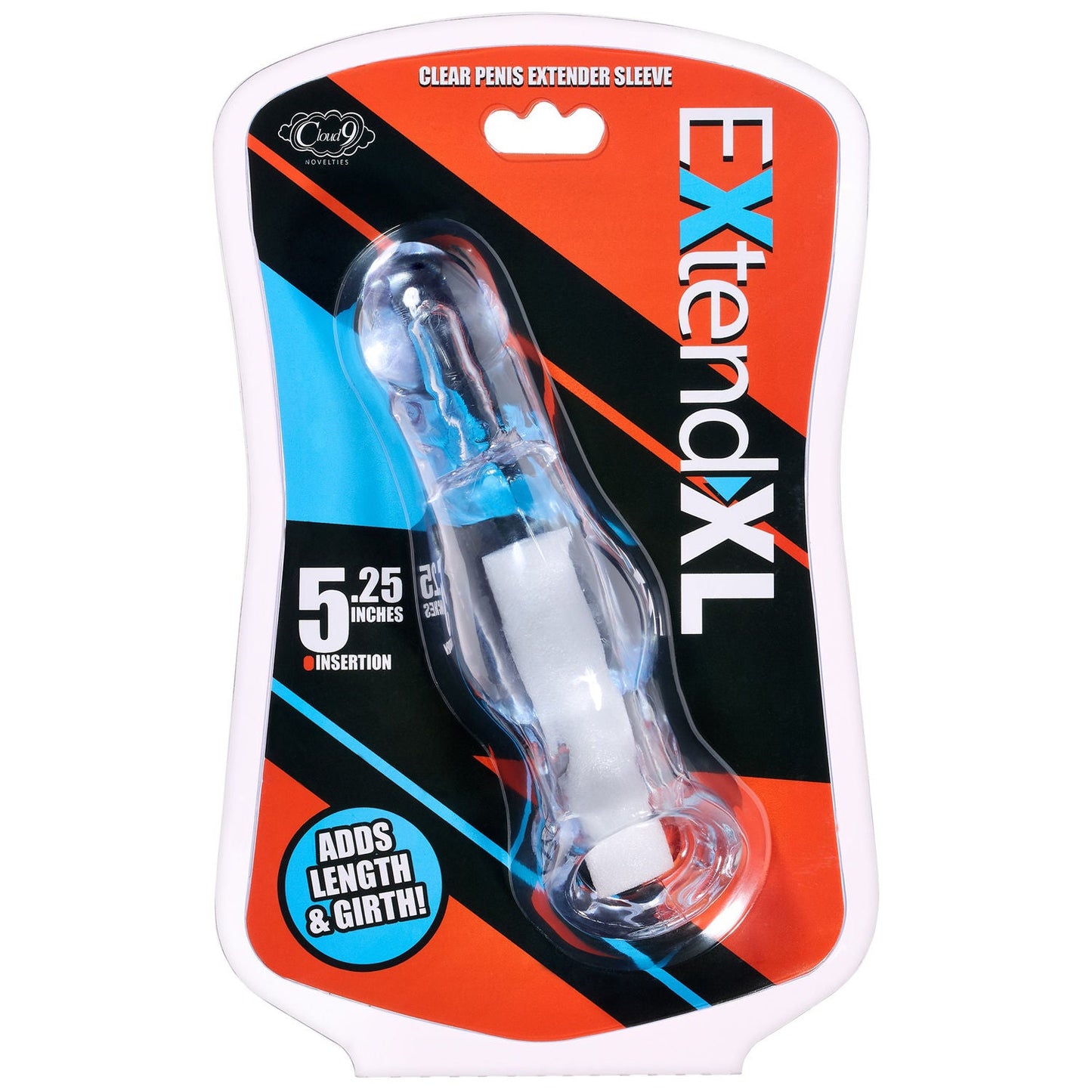 Extend XL Clear Penis Sleeve 7.25 Inch for Enhanced Girth and Length
