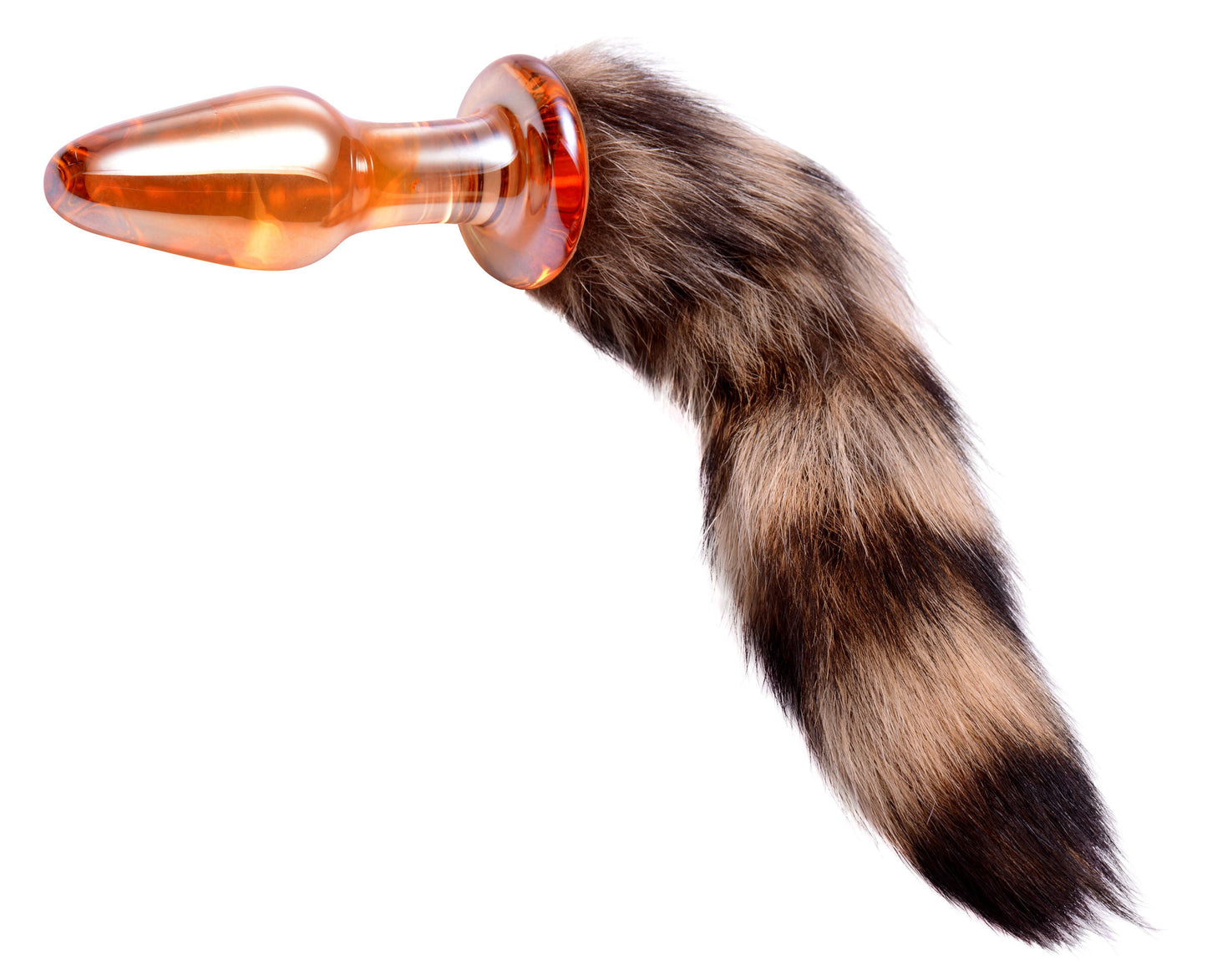 Fox Tail Anal Plug Faux Fur and Borosilicate Glass