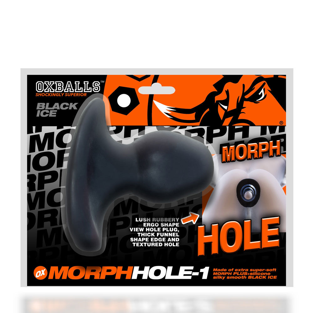 Morph Hole 1 (Black Ice) – Small Silicone Gaping Plug