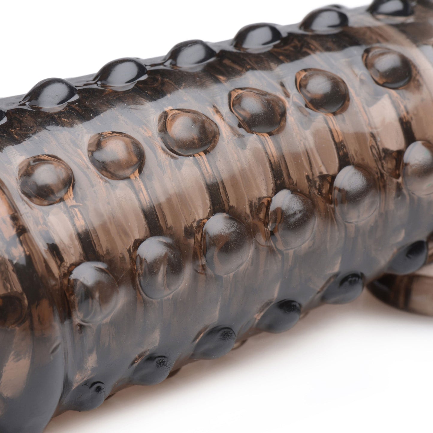 Penis Enhancer Sleeve 1.5in Smoke for Extra Length and Girth