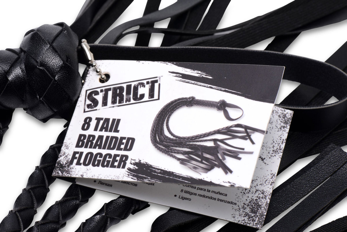 8 Tail Braided Flogger – Durable Leather Bondage Flogger