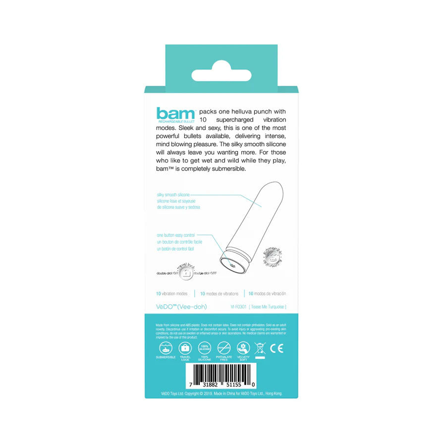 VeDO Bam Bullet Vibrator With 10 Vibration Modes