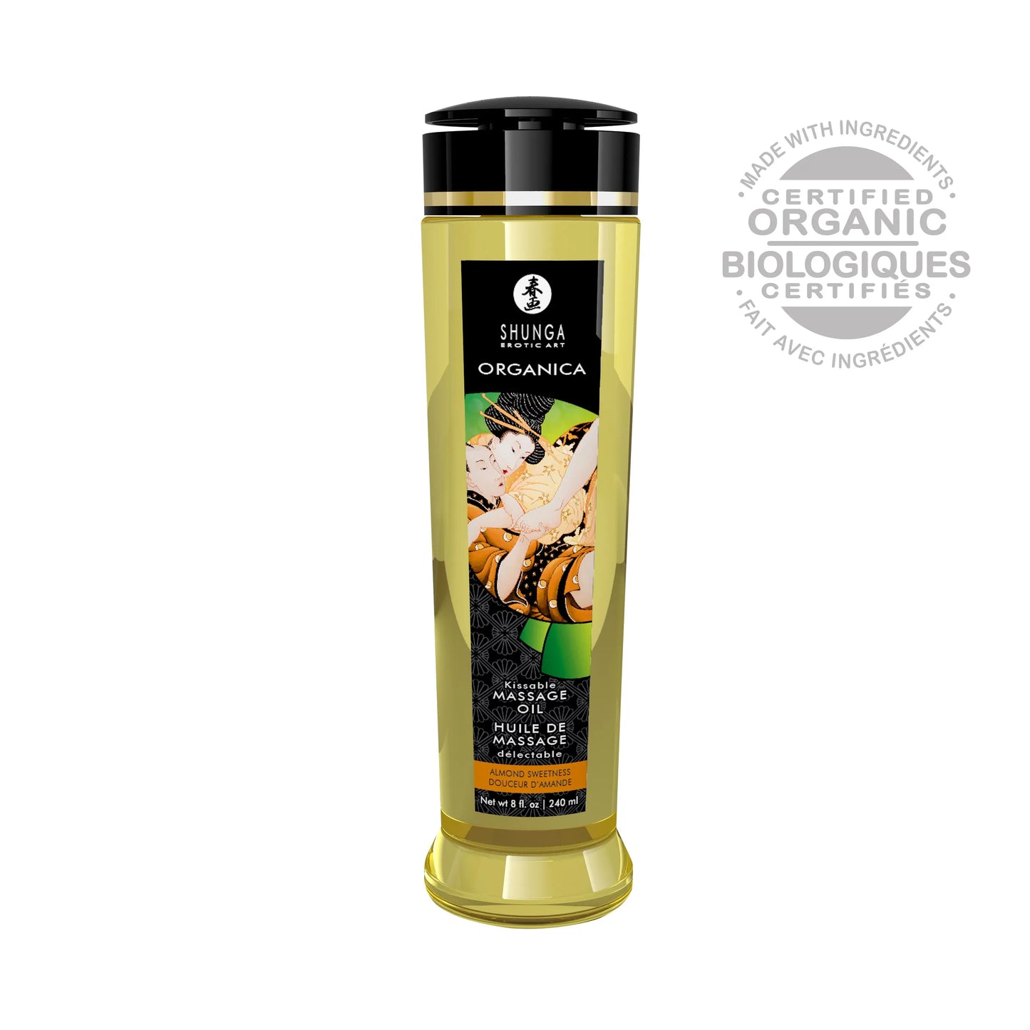 Organica Almond Sweetness – Organic Kissable Massage Oil 8 Fl Oz