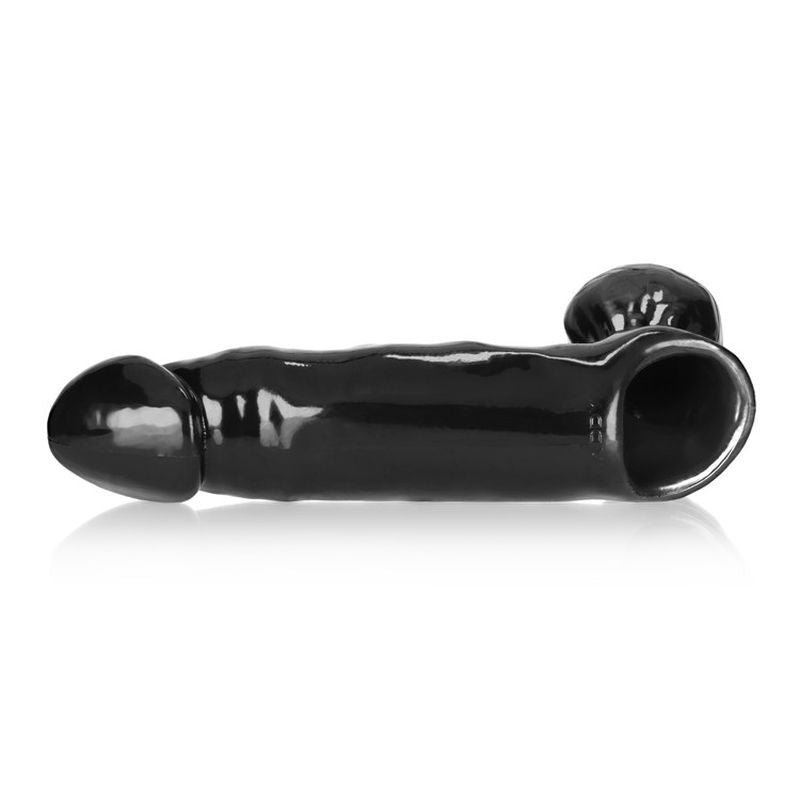Daddy Cocksheath with Balls Black 10 Inch