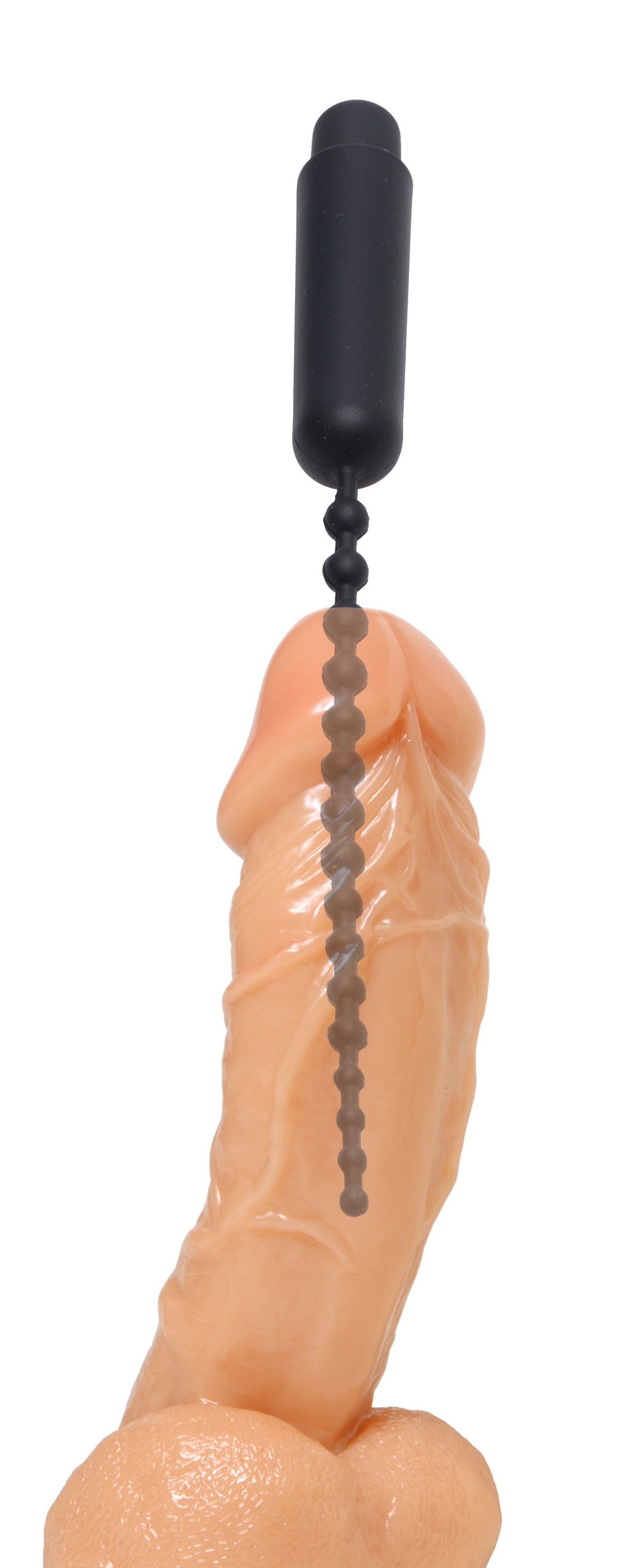 Dark Rod Silicone Vibrating Beaded Urethral Sound Toy
