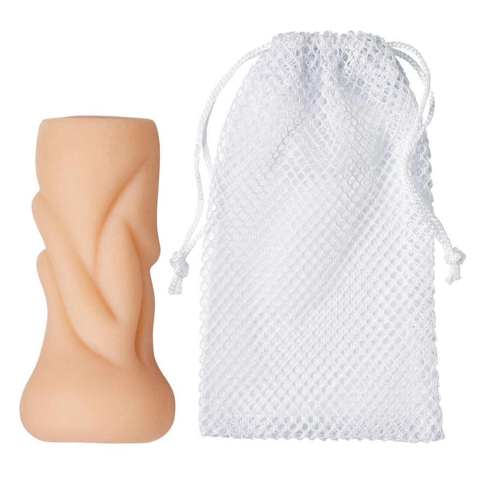 Cloud 9 Personal Anal Pocket Stroker (Tan) – Compact Flesh Masturbator