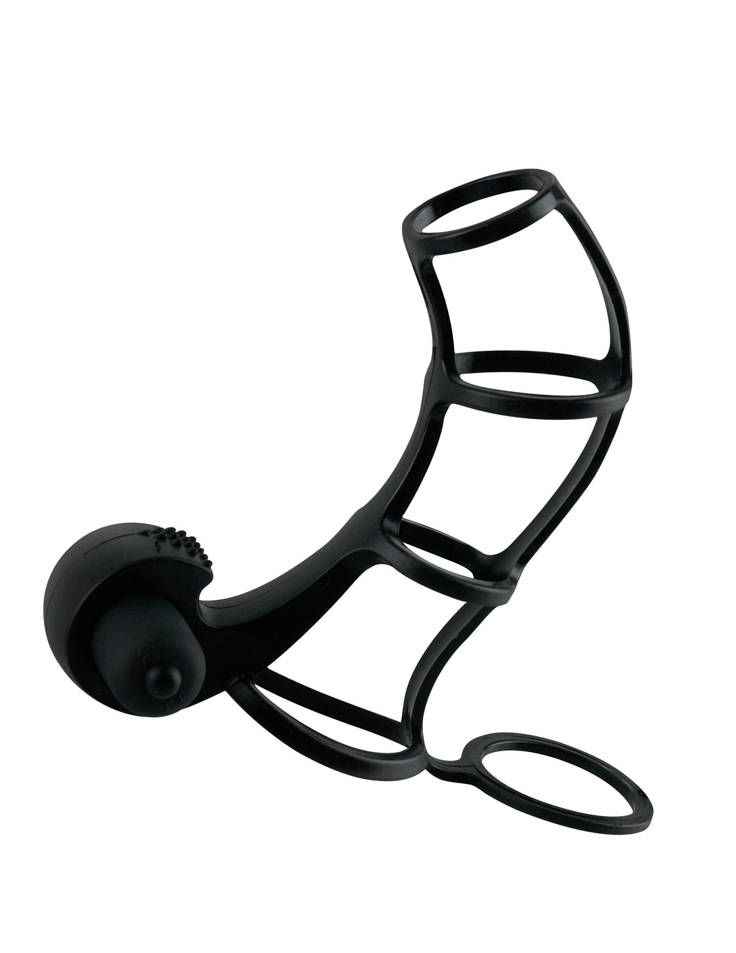 Deluxe Silicone Power Cage Erection Enhancer in Black
