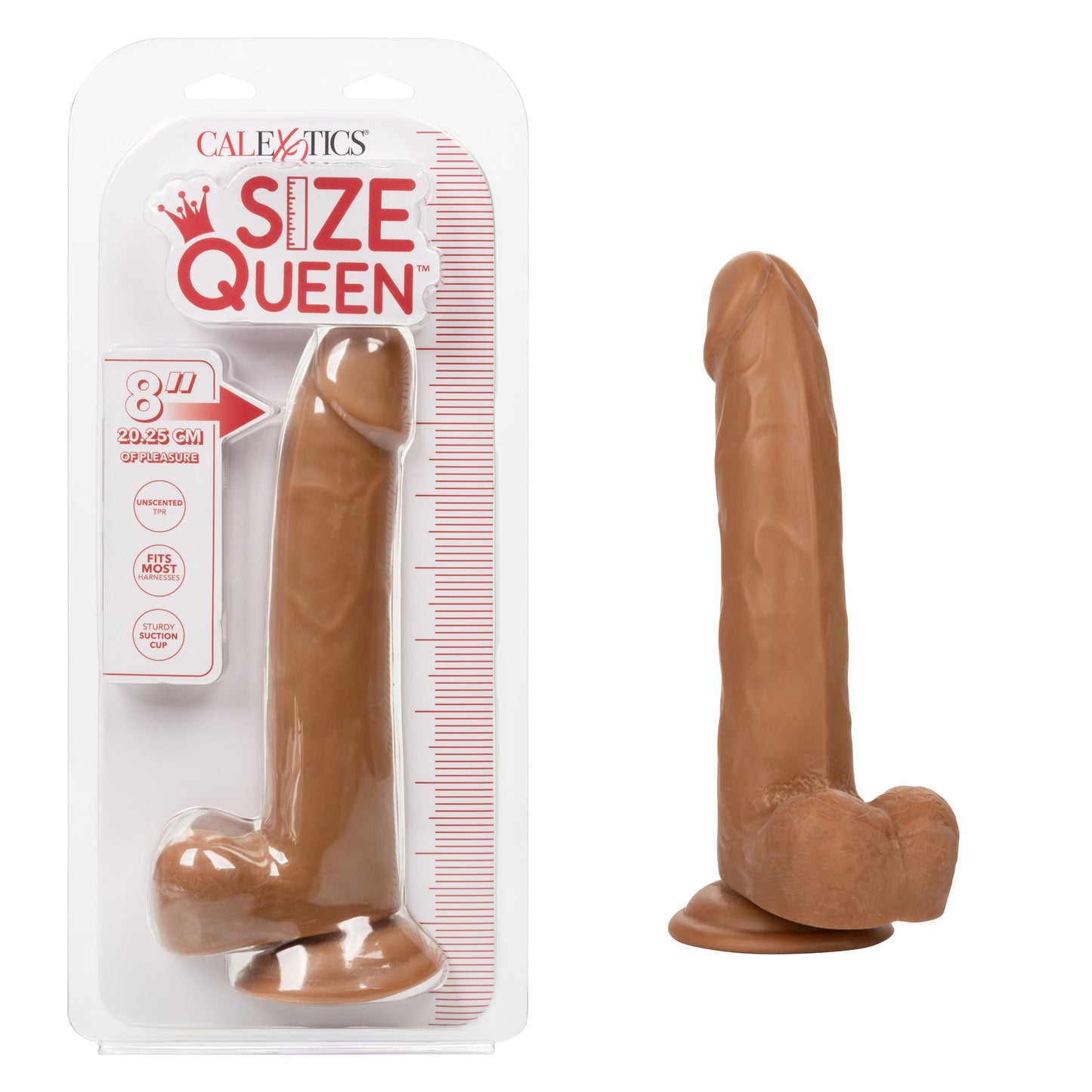 Size Queen 8 Inch Realistic Dong in Ivory