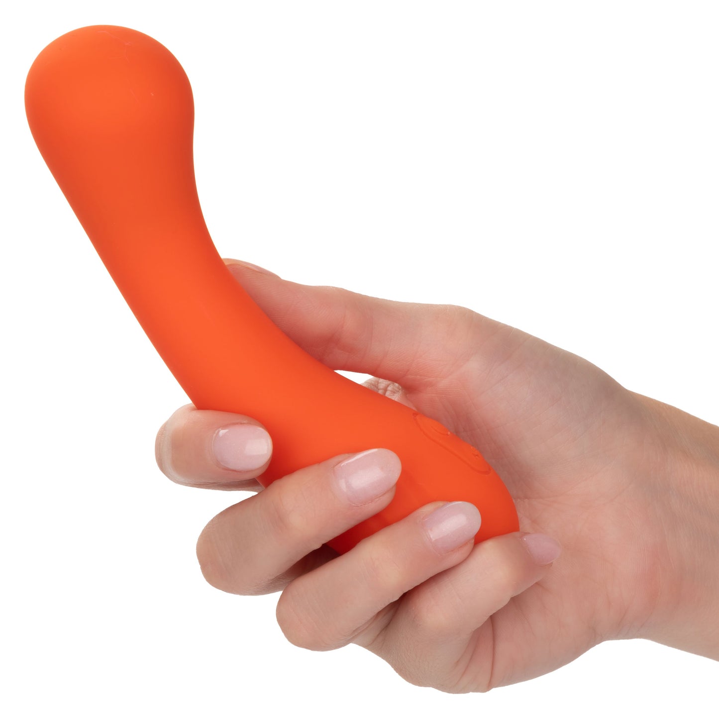 Stella Liquid Silicone G-Wand Vibrator in Orange with Flexible Neck and 12 Vibration Functions