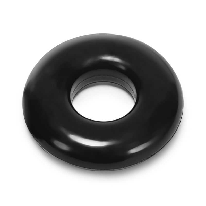 Donut 2 Large Black Cockring with Five Times Stretch