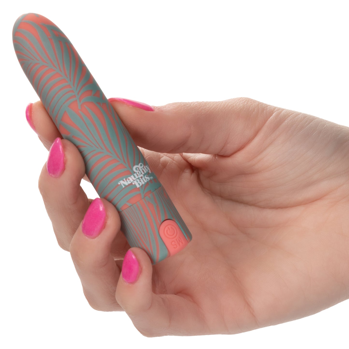 Naughty Bits You Do You Mini Massager 3-Inch Silicone Bullet with Floral Pattern and 10 Vibration Functions