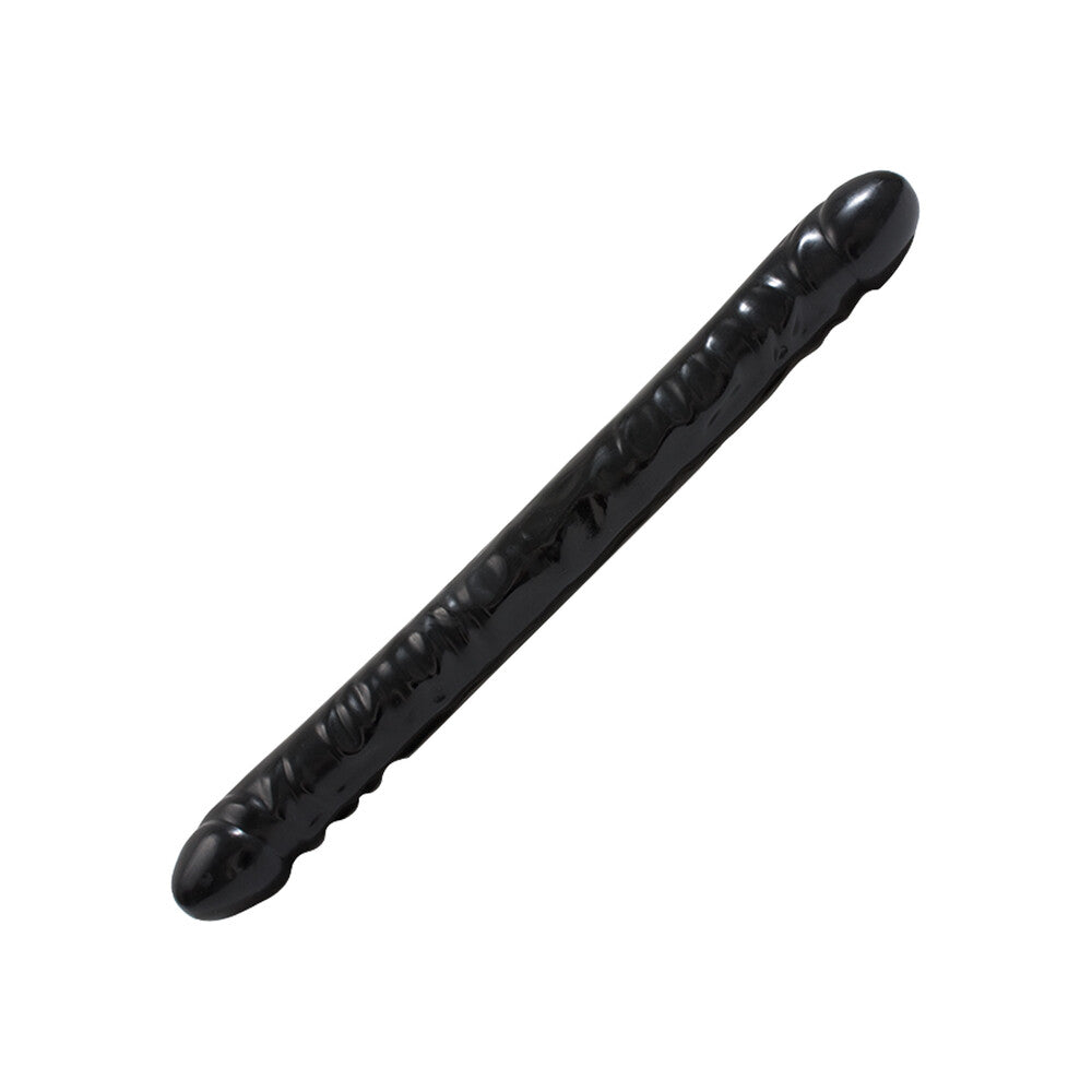 Double Header 18 Inch Veined Dong Black – Large Double-Ended Dong