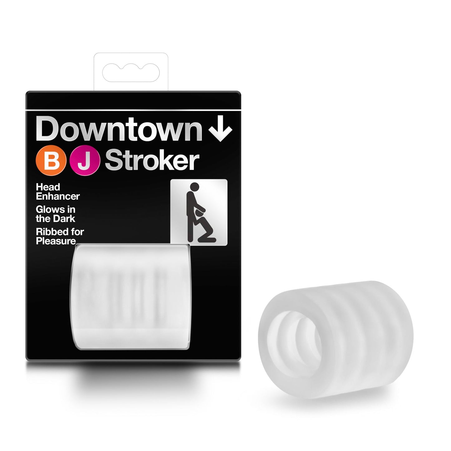 Downtown BJ Stroker Male Masturbation Sleeve Clear Design