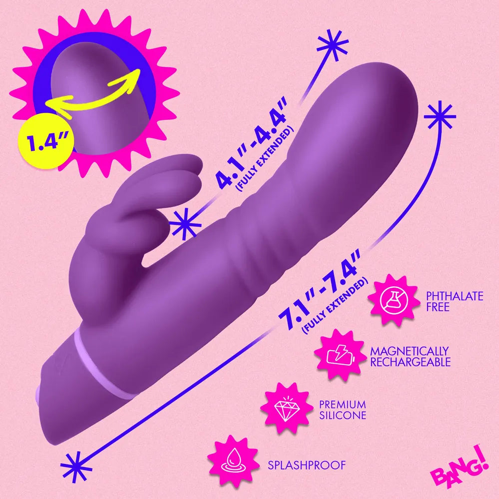 Thrusting Silicone Rabbit Vibrator – Dual Motor Stimulation Rabbit Vibrator