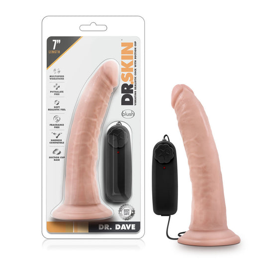 Dr Dave 7 Inch Realistic Vibrating Dildo with Suction Cup