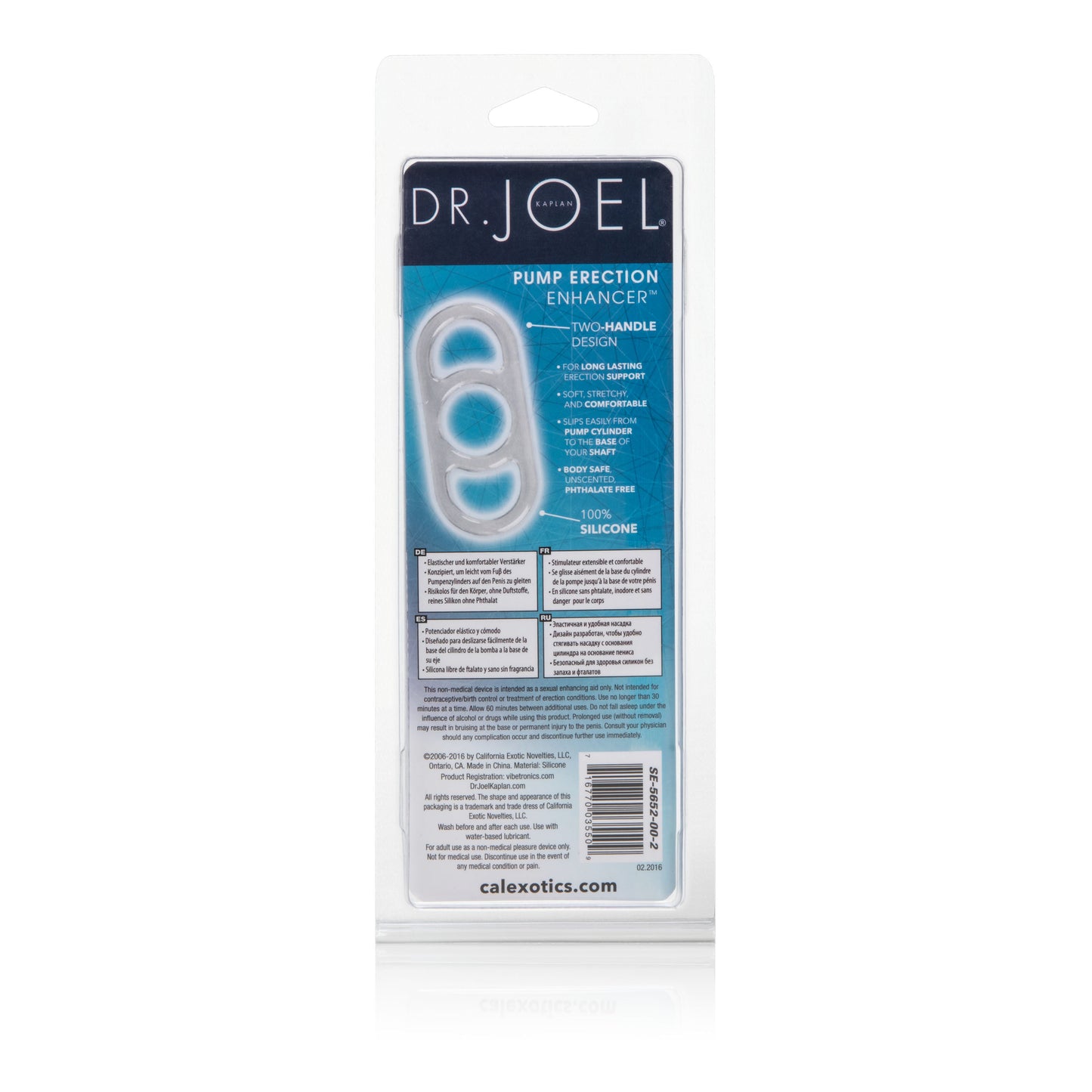 Dr Joel Erection Pump Ring Stretchy Two-Handled Sex Toy Clear