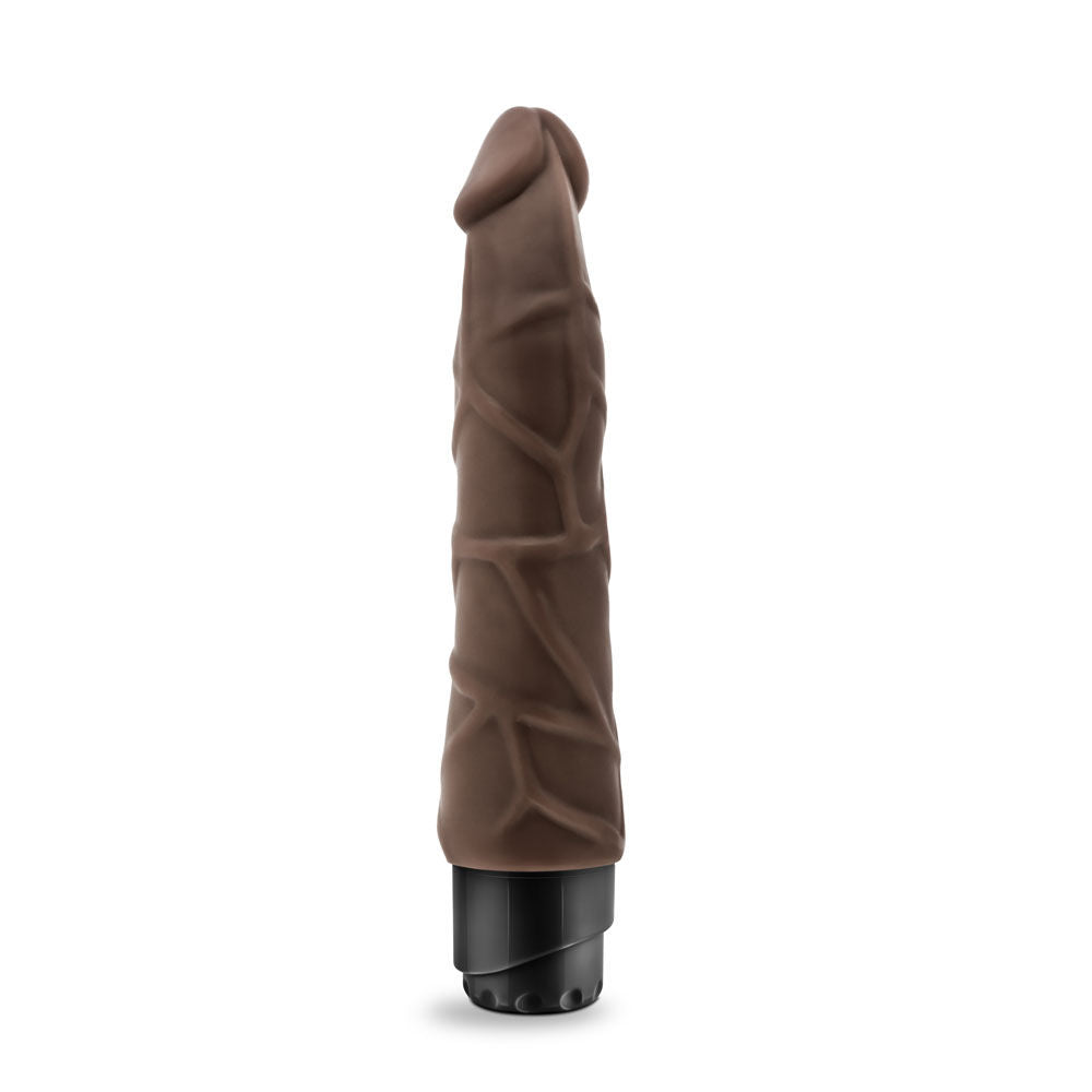 Dr Skin 9 Inch Realistic Vibrating Cock Vibrator Chocolate