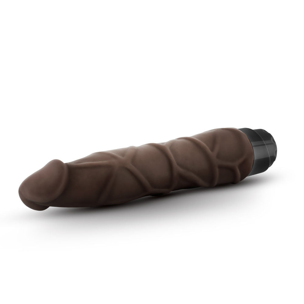 Dr Skin 9 Inch Realistic Vibrating Cock Vibrator Chocolate