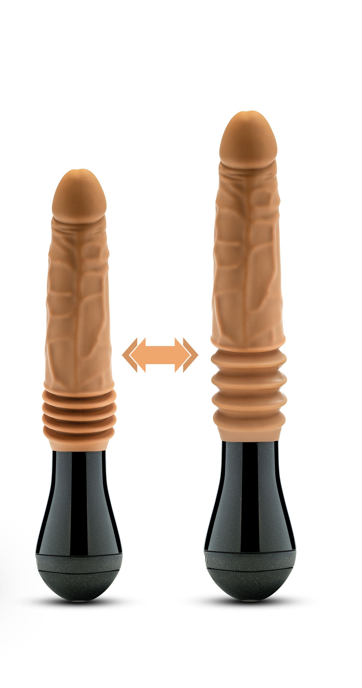 Dr. Arthur Realistic Silicone Vibrating Thrusting Dildo Tan