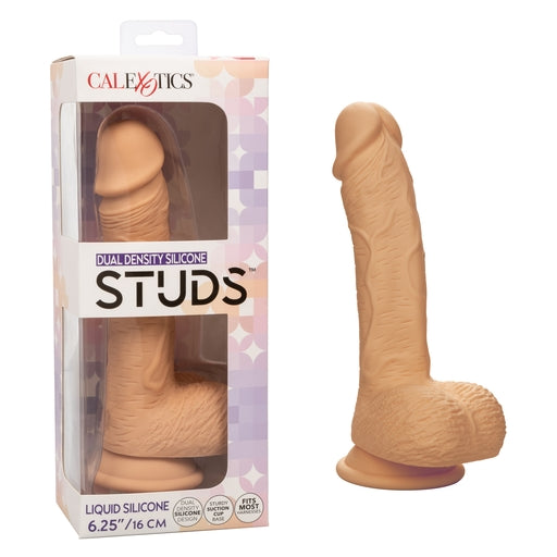 Dual Density Silicone Studs 6.25 Inch / 16 cm Ivory Realistic Flexible Design with Suction Cup Base