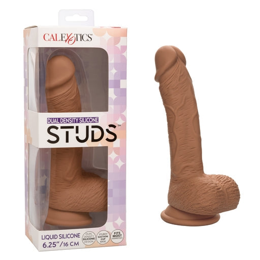 Dual Density Silicone Studs 6.25 Inch Brown