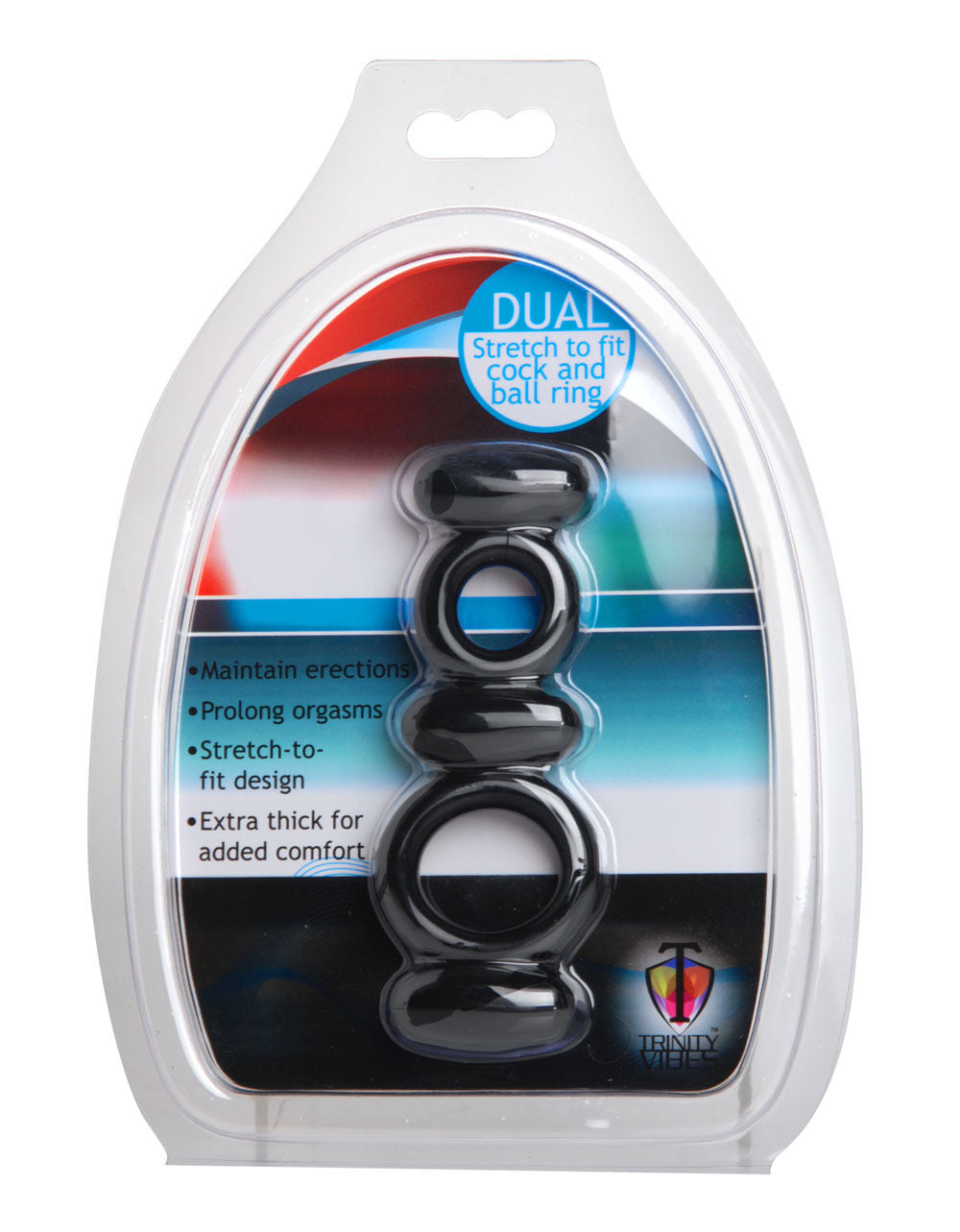 Dual Stretch To Fit Cock And Ball Ring