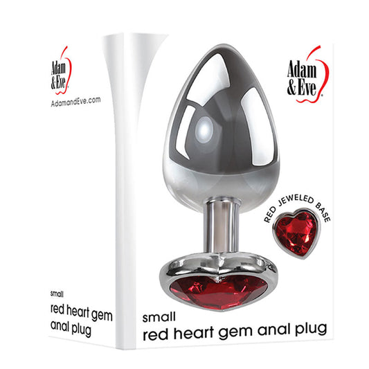 Adam & Eve Red Heart Small Metallic Butt Plug – 7.1 cm Anal Plug