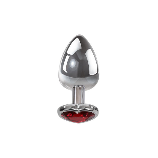 Adam & Eve Red Heart Small Metallic Butt Plug – 7.1 cm Anal Plug