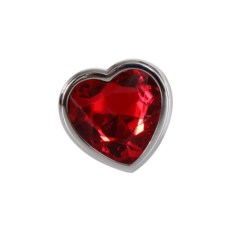 Adam & Eve Red Heart Gen Medium 8.25 cm Metallic Butt Plug