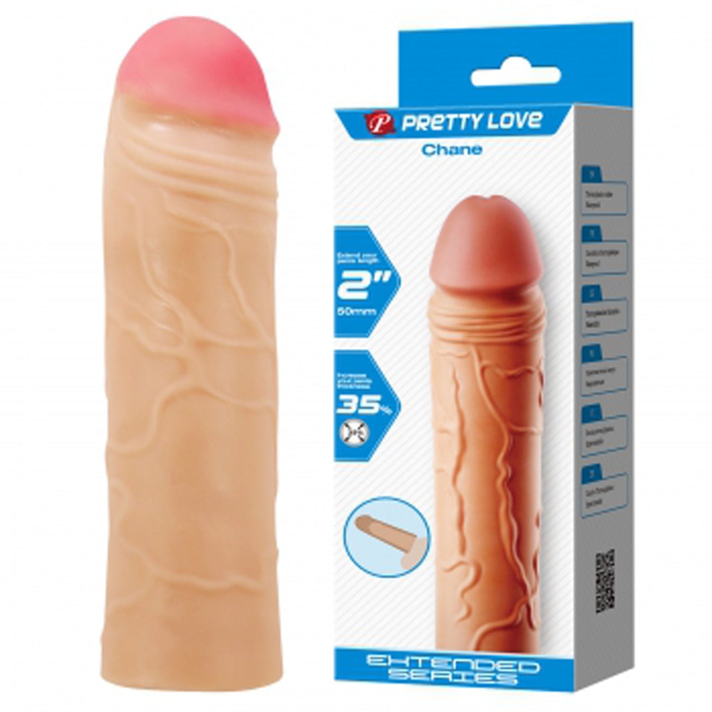 Chane 7.1 Inch Penis Extender Sleeve – Ultra Realistic Textured Sleeve