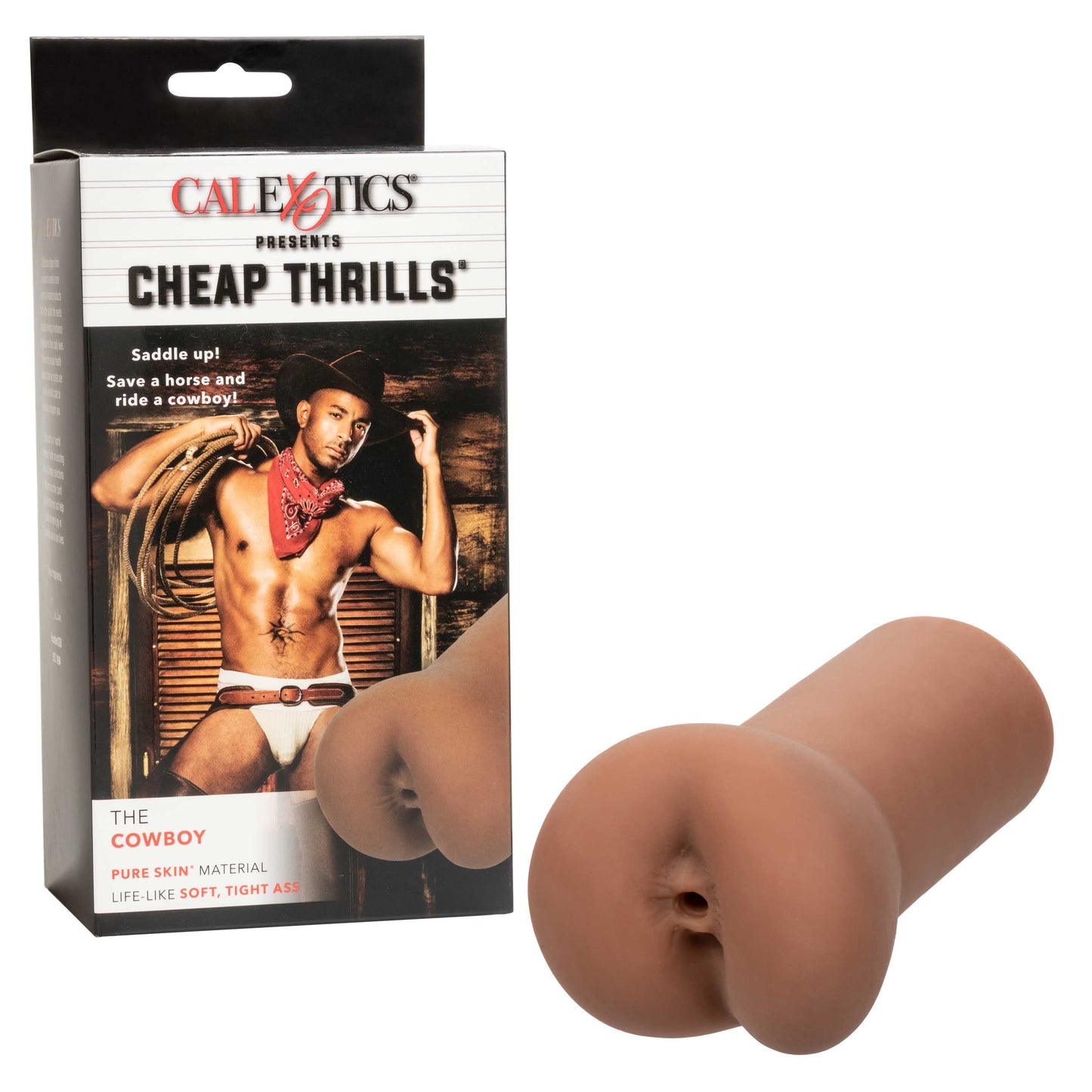 Cheap Thrills The Cowboy Male Stroker 5.5 Inch Soft Pure Skin Material Realistic Textured Suction Sleeve