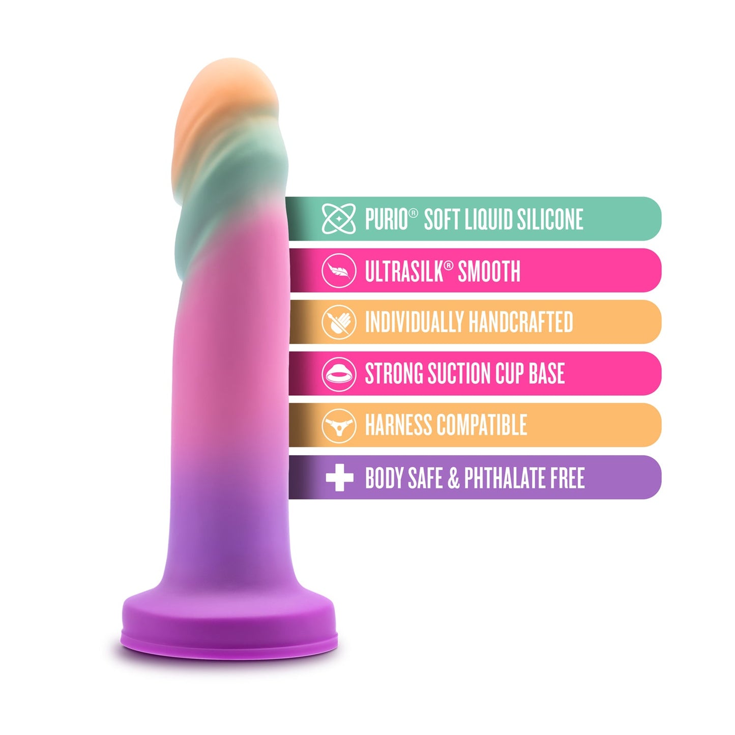 Avant Sunrise Gaze Sherbet 19 cm Harness Compatible Dildo