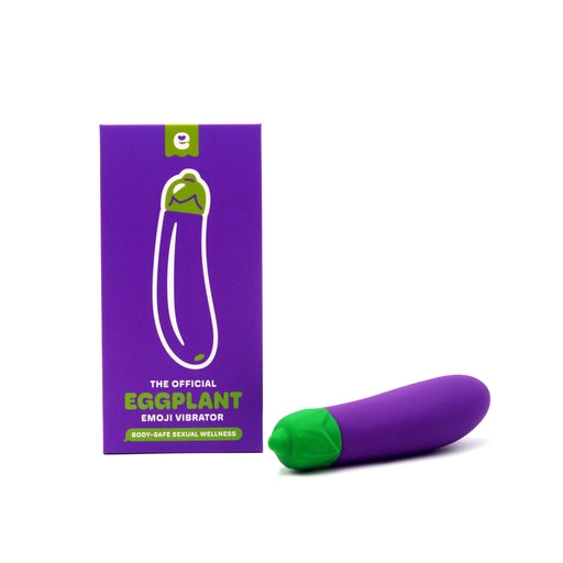 Eggplant Emojibator Purple Emoji Vibrator 4.84 Inch Waterproof Medical-Grade Silicone