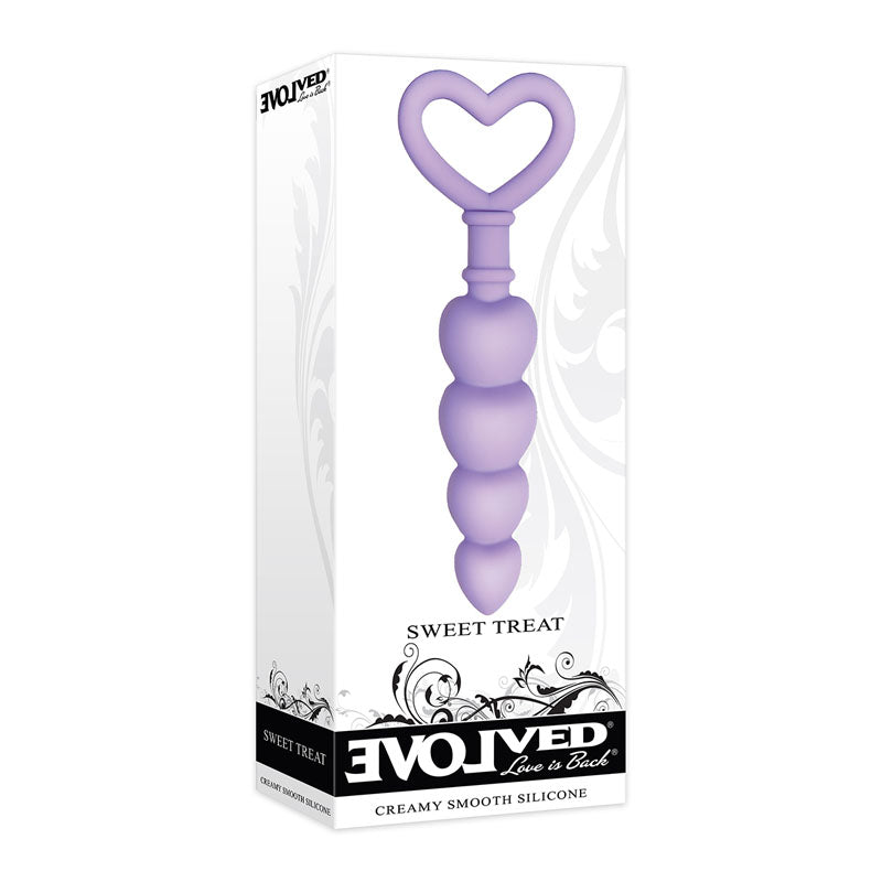 Sweet Treat Heart-Shaped Silicone Beads – 6.15" Flexible Graduated Butt Plug