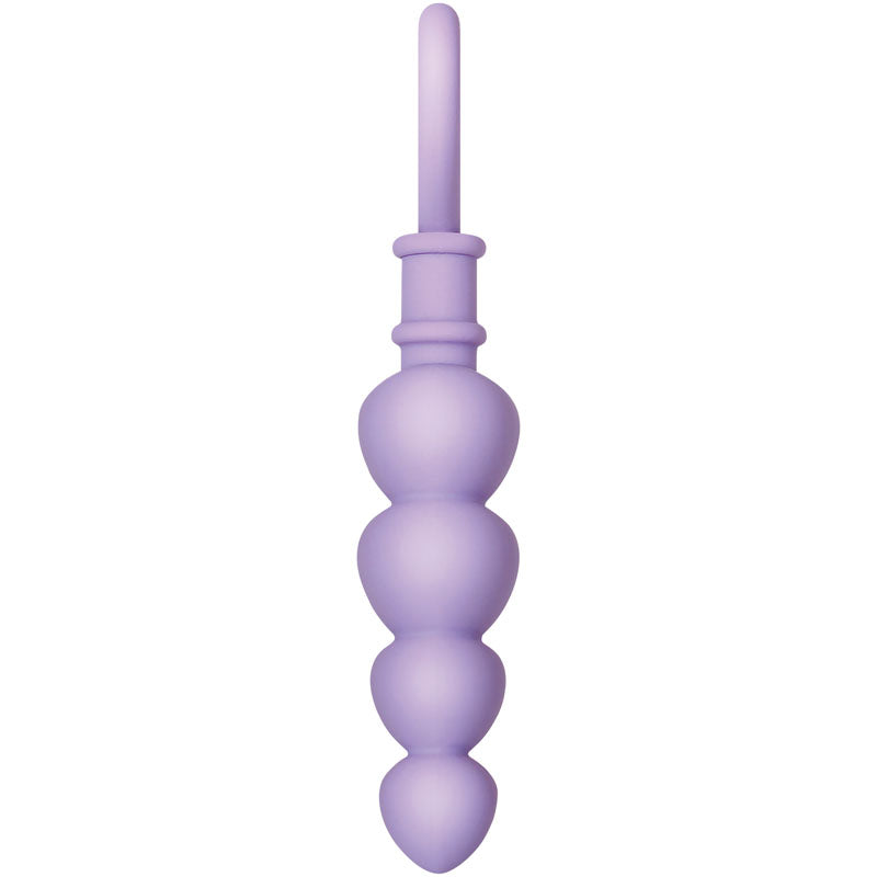 Sweet Treat Heart-Shaped Silicone Beads – 6.15" Flexible Graduated Butt Plug