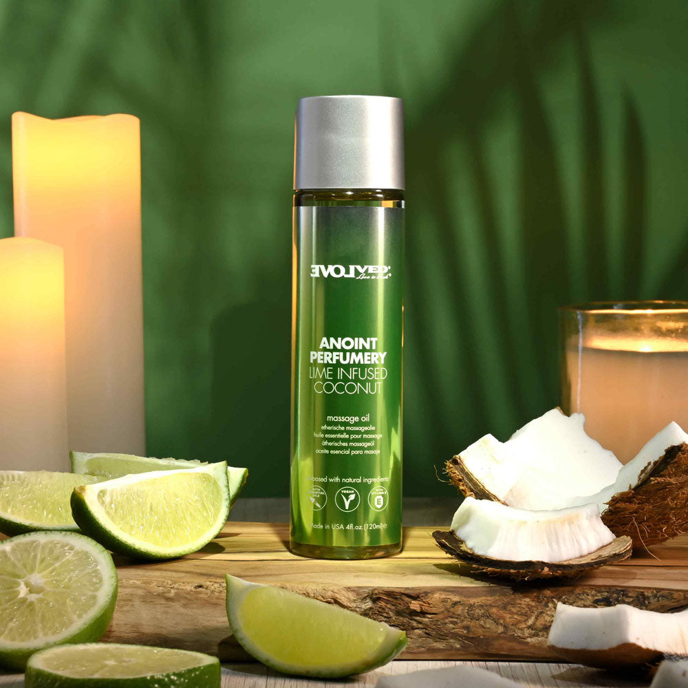 Evolved Anoint Perfumery (Lime Infused Coconut) – 120ml Massage Oil