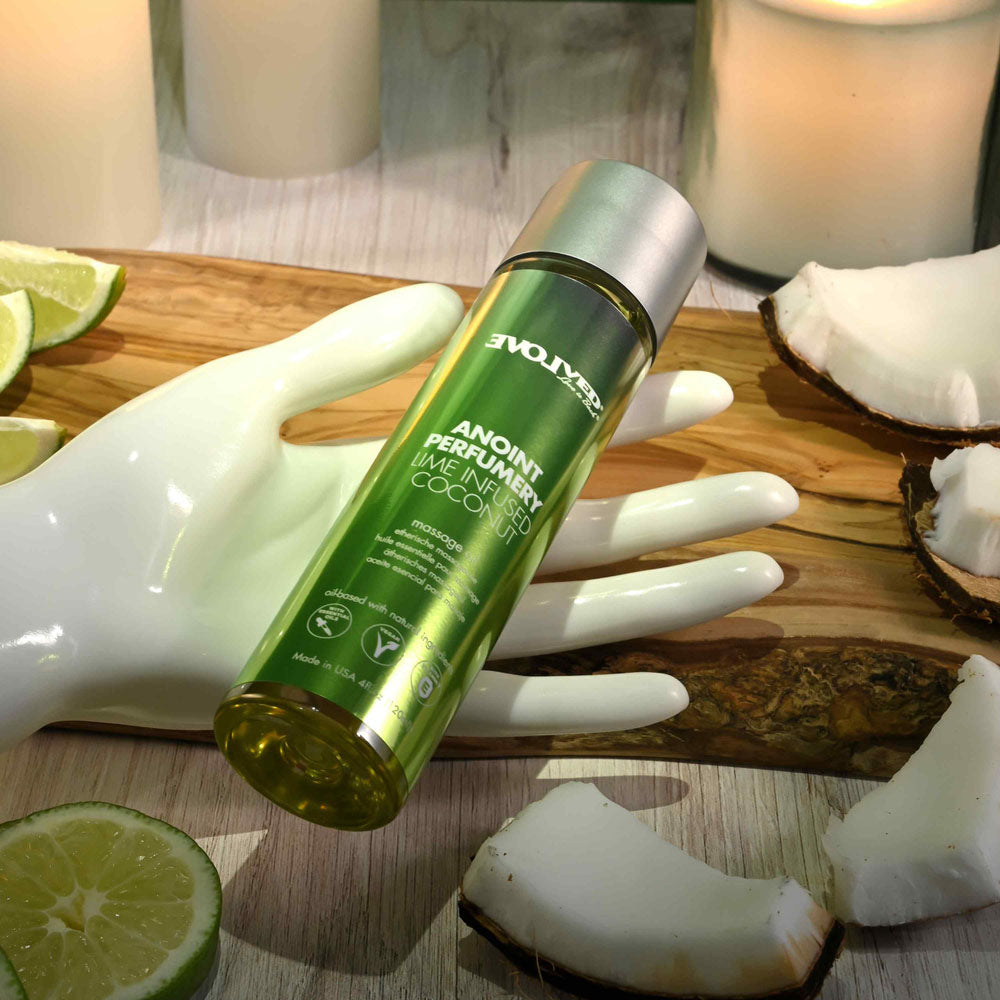 Evolved Anoint Perfumery (Lime Infused Coconut) – 120ml Massage Oil