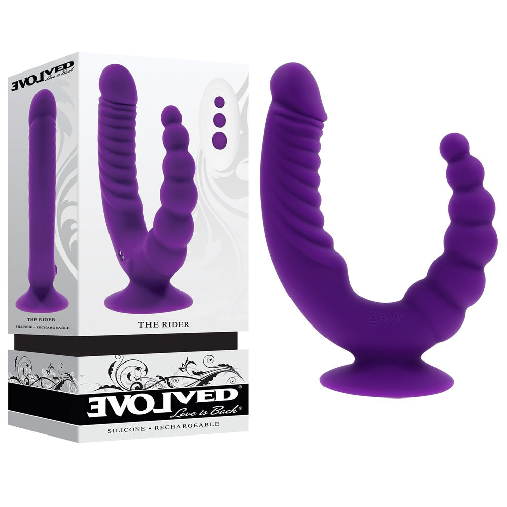 Evolved The Rider Double Ended Vibrator Purple