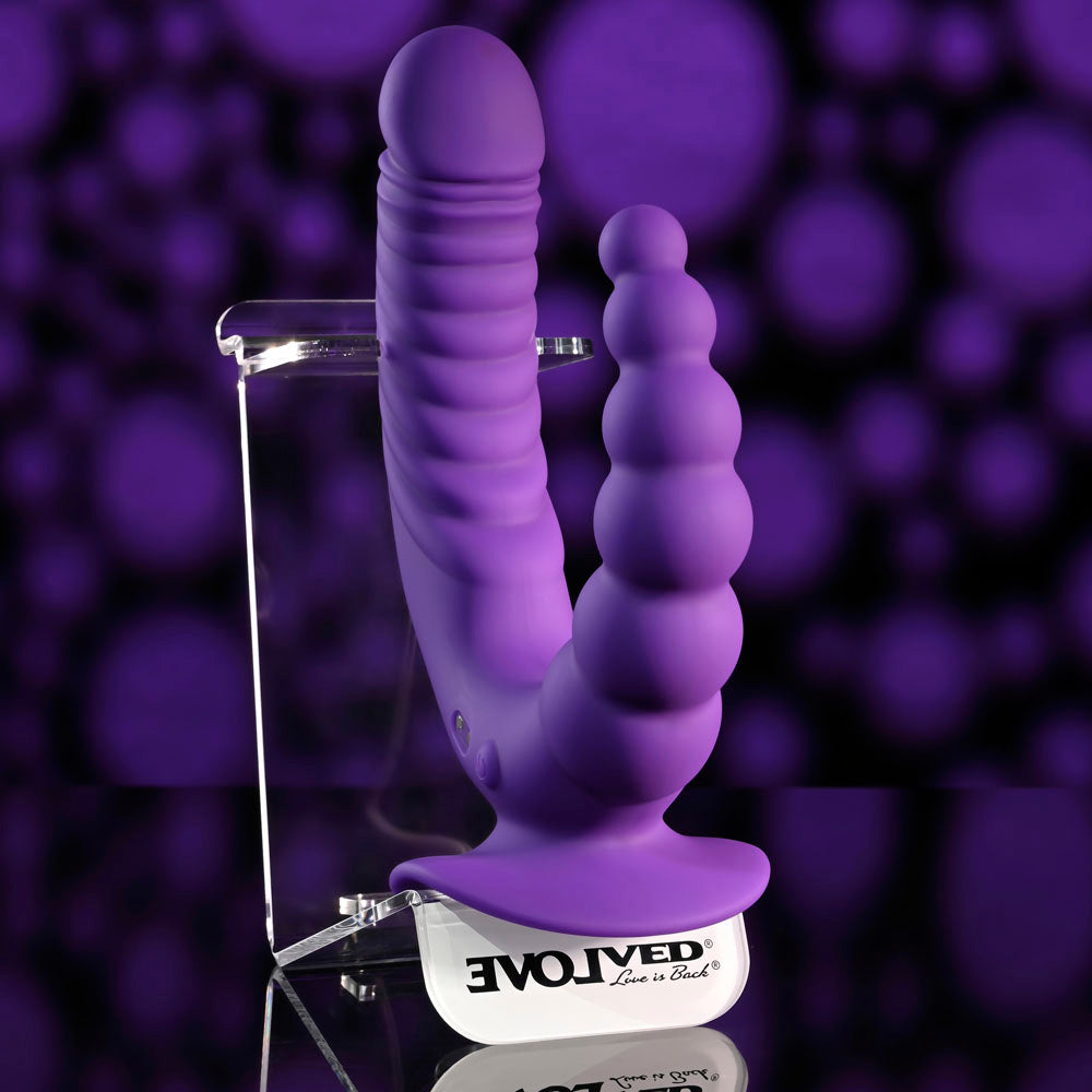 Evolved The Rider Double Ended Vibrator Purple