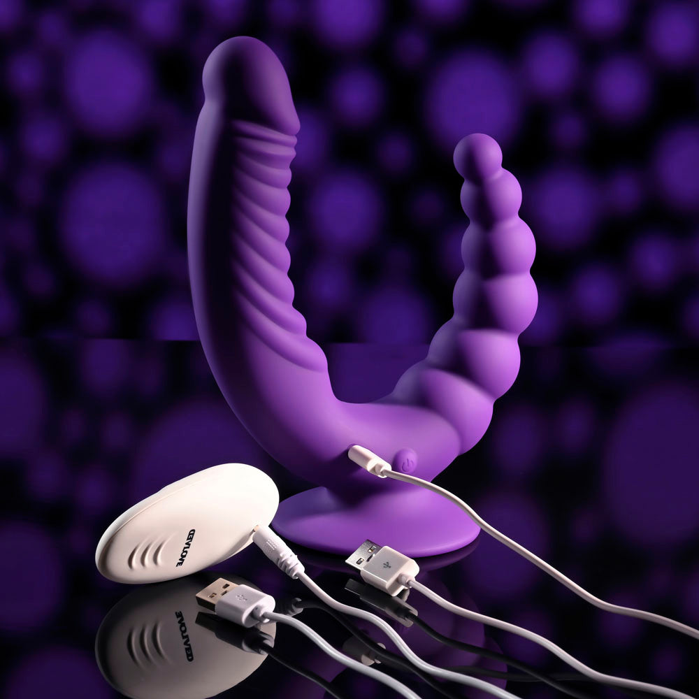 Evolved The Rider Double Ended Vibrator Purple