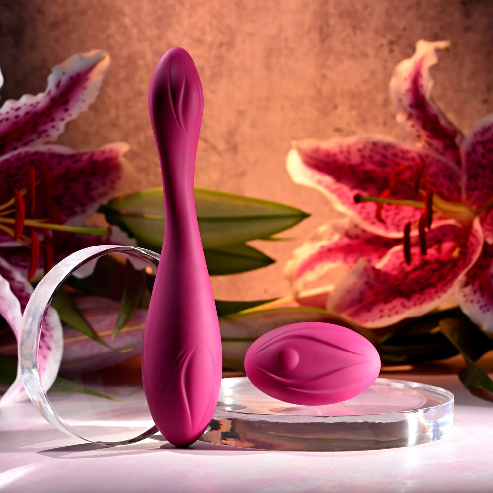 Evolved Cherry Pose Flexible Vibrator With Remote