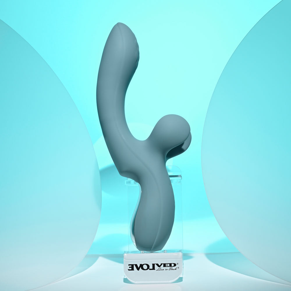 Evolved Take Your Flick Grey 24.1 cm Vibrator with Flicking Clitoral Stimulator