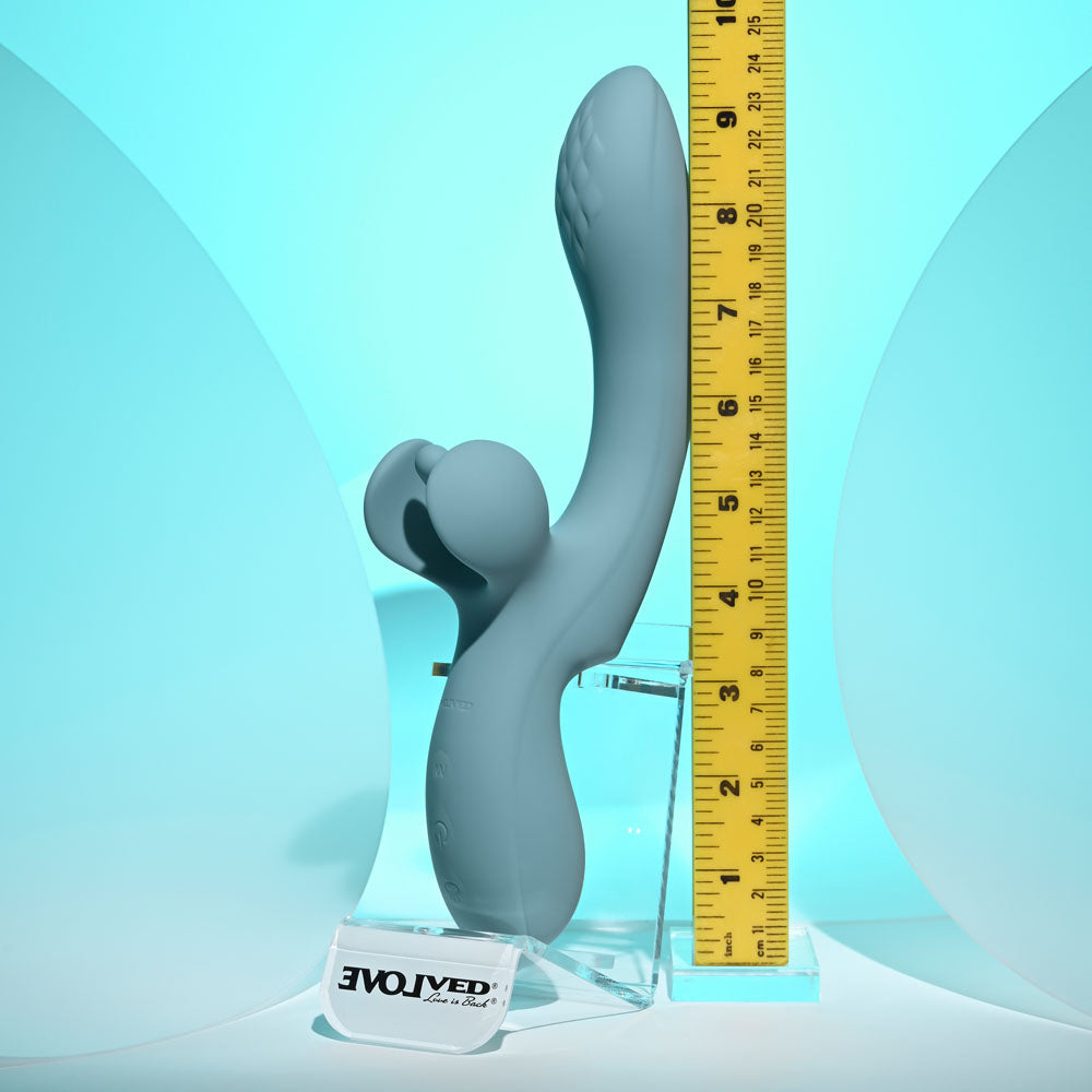 Evolved Take Your Flick Grey 24.1 cm Vibrator with Flicking Clitoral Stimulator