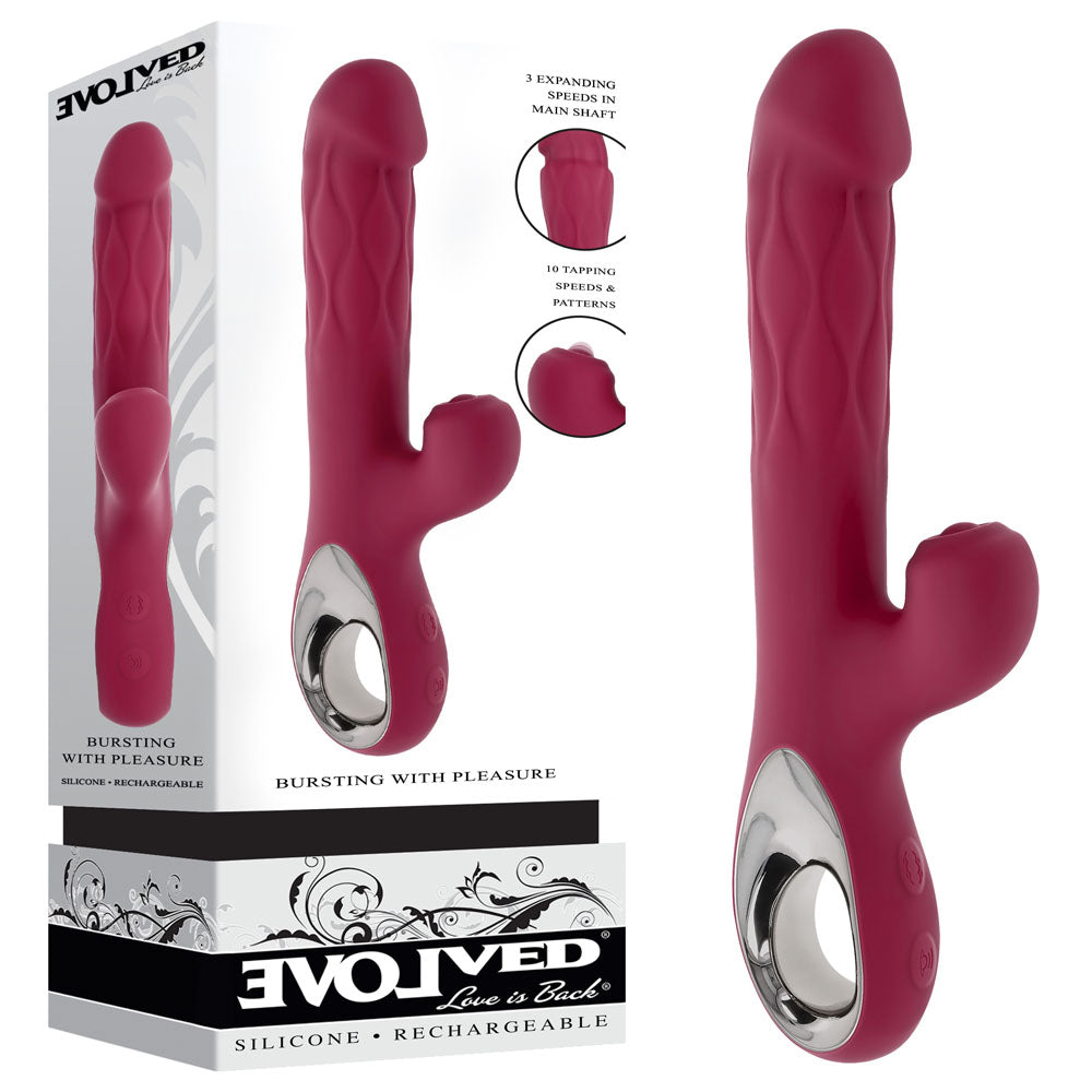 Evolved Bursting With Pleasure – 25.4 cm USB Rechargeable Dual Vibrator